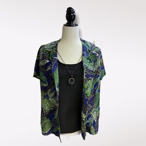 Notations | Women's Blouse With Under Tank and Necklace